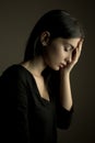 Sadness Ã¢â¬â depressed teen girl Royalty Free Stock Photo